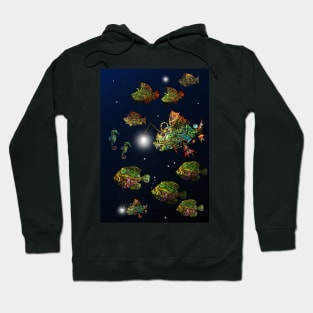 Steampunk Fish Shoal 2 Hoodie